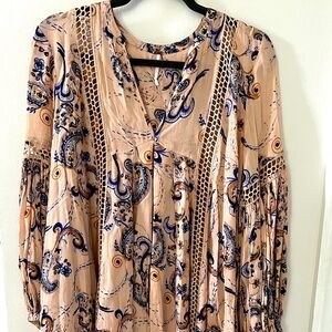 Free People Just the Two of Us Floral Tunic